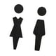 thumbnail image 5 of Señales para baños de hombres y mujeres, placas de señalización para baños, señales genéricas fáciles de usar para baños públicos, bares de hoteles, 5 of 10
