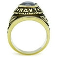 thumbnail image 5 of TK414707G - IP Gold(Ion Plating) Stainless Steel Ring with Synthetic Synthetic Glass in Montana Size 11, 5 of 8