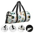 thumbnail image 4 of Rocae Colorful Insects Print Round Travel Duffel Bag and Fitness Bag, Women's Waterproof Weekend Tote, Men's Travel and Fitness Essentials, 4 of 8