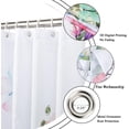 thumbnail image 6 of Floral Shower Curtain, Watercolor Colorful Wildflowers with Butterflies Bathroom Curtain Bathtub Home Decor Waterproof Fabric Machine Washable with Hooks, 72" Wx72 L, 6 of 6