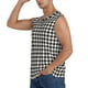thumbnail image 3 of Balery Houndstooth Black And White Camisetas sin mangas para hombre, absorbe la humedad y protege contra el mal olor.-Large, 3 of 7