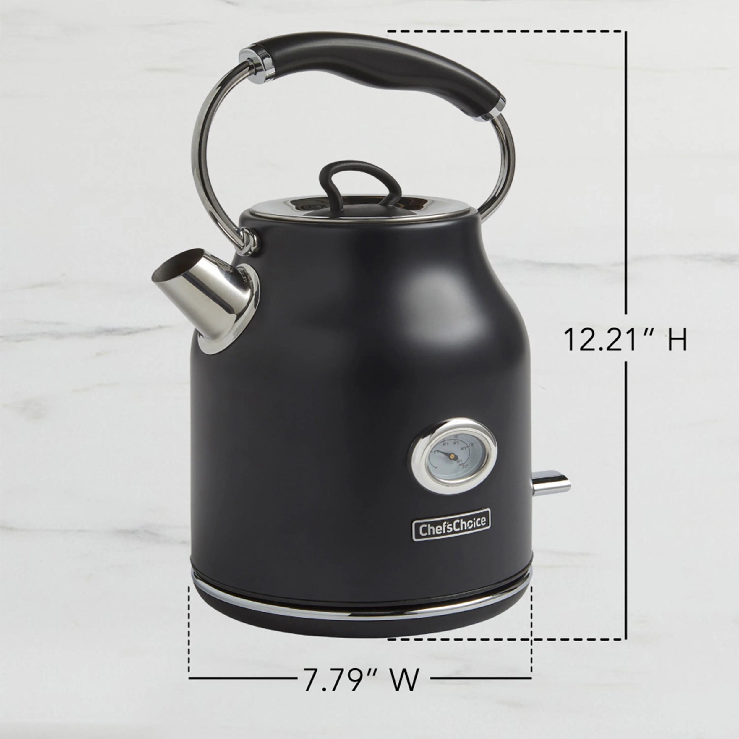 Chef's Choice Gourmezza 1.7L Electric Kettle, Matte Black