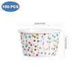 thumbnail image 5 of ACDANC 100pcs Polka Dot Paper Treat Cups Disposable Dessert Bowls for Sundae Cake Ice Cream, 5 of 6
