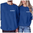 thumbnail image 1 of SOMOWI Chandail à Capuchon pour Femmes de la Saint-Valentin, Imprimé Mode, Coupe Ample, Col Rond, Bleu, Sortie, Hauts d'Automne, P, 1 of 4