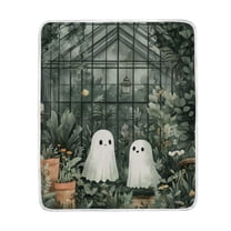 Yayeee Throw Blanket for Couch Soft Warm 50" x 60" Sofa Chair Bed Decoration, Cute Ghosts Playing