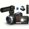 thumbnail image 5 of Camcorder Video Camera, 8K 64MP IR Night Vision, 18X Digital Zoom WiFi Camera, 3.0" Touch Screen, Microphone, 32G SD Card, Remote Control, 2 Batteries, 5 of 12