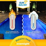 Sun2Solar Oval 1600 Series Clear Swimming Pool Solar Cover with 6-Pack Grommets, 10 x 15