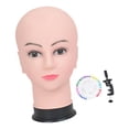 thumbnail image 2 of Cabeza de maniquí calva femenina realista, accesorio multifuncional y resistente. con ceja, 2 of 8