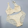 thumbnail image 2 of BKQCNKM Bra and Panty Sets for Women, Plus Size Bras for Women, Lace Underwear for Women, Lace Bras and Underwear Breathable Underwear Set, Plus Size Underwear for Women, Beige 90E, 2 of 4