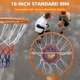 thumbnail image 2 of Basketball Rim Replacement Standard 18" Steel Rim Wall Mounted Basketball Goal Hoop with Net for Indoor Outdoor Orange, 2 of 7