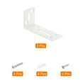 thumbnail image 3 of Unique Bargains Attaches d'Angle en L, 2 Pcs 80x30x40 mm - Code d'Angle Réglable à 90 Degrés en Acier Inoxydable pour la Réparation de Meubles (Blanc), 3 of 7