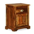 thumbnail image 5 of vidaXL Nightstand Storage Bedside Table for Home Bedroom Solid Wood, 5 of 14