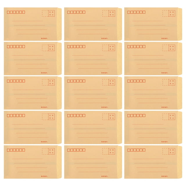 200 Pcs Post Office Brown Paper Yellow Envelopes Express Envelopes (Assorted Color)