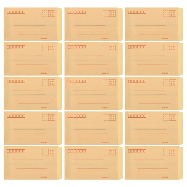 200 PCS Post Office Brown Paper Sobres Sobres Express Sobres (Color surtido)