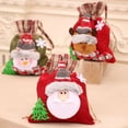thumbnail image 3 of comerut Christmas Candy Gift Bag Goodies Drawstring Pouch Merry Christmas Treat Bag Birthday Party Snack Wrapping Wedding Gift Party Favor, 3 of 8