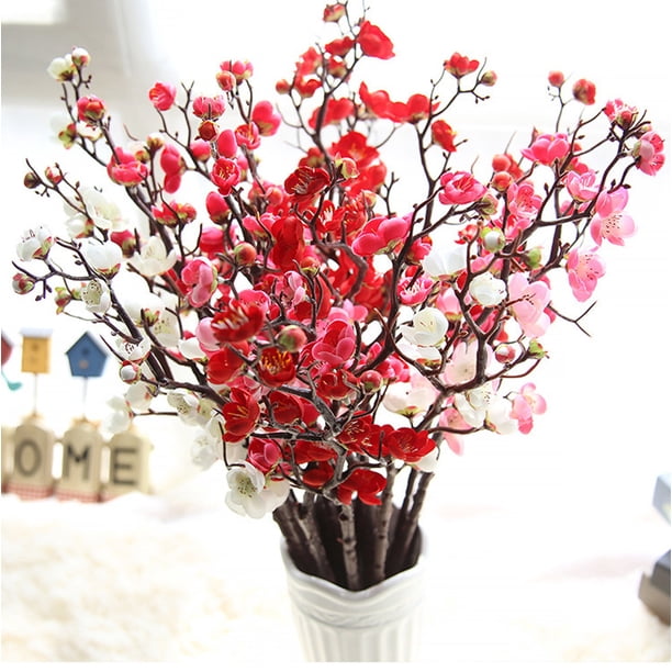 Flores Artificiales onlyliua Seda Falsa para boda Decoración fiesta Color rojo