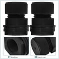 thumbnail image 3 of 2Pcs Transparent Receive Bulkhead Black PVC For Bathtubs 4.10X3.60X2.50CM, 3 of 9