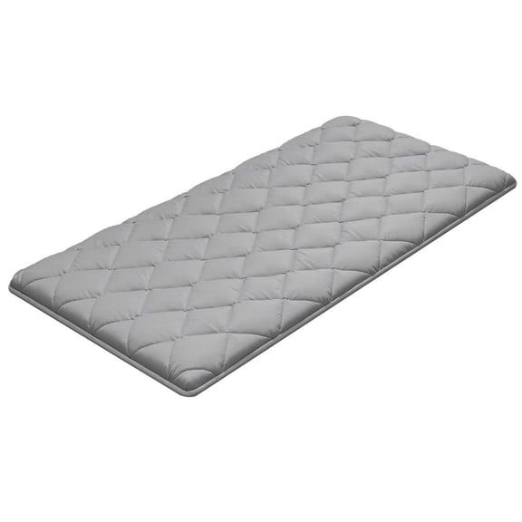 Japanese Tatami Mat, Twin Size Foldable Japanese Tatami Mattress, Futon Mattress with Storage Bag & Fastener, 9-Layer Floor Mat for Sleeping, Dormitory, Meditation, Yoga, 80 x 39 x 2.5 in, Gray