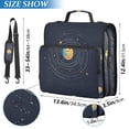 thumbnail image 2 of FORMRS Zipper Binder with Shoulder Strap 2-inch Ring 500 Sheet Capacity File Bag, Cat Planet, 2 of 5