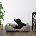thumbnail image 4 of Modern Threads Medium Luxury Velvet Tufted-Style Dog Bed, Light Gray, 4 of 5