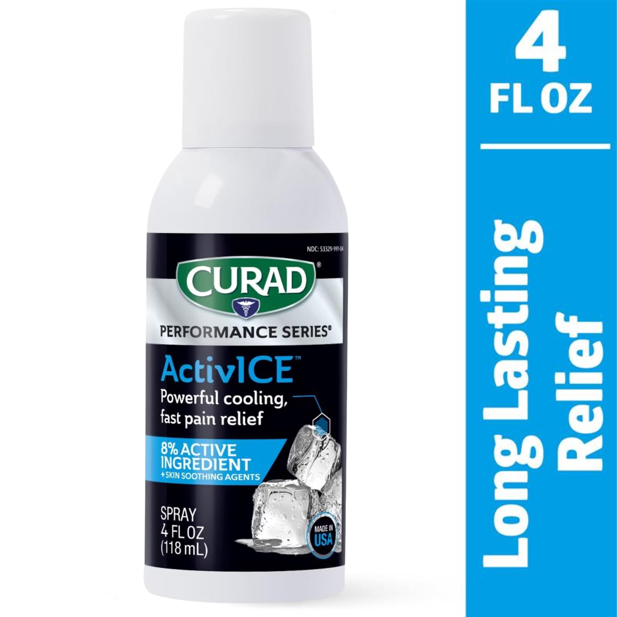CURAD® ActivICE™ Cooling Spray, Topical Pain Relief with Menthol, 4- Fl oz
