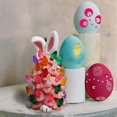 thumbnail image 2 of Lighted Easter Bunny Tree Resin Tabletop Tree Pre-Lit Rabbit Figurines with Colorful Lamp Beads and Bunny Ear Top Spring Easter Holiday Decor Gifts, 2 of 6