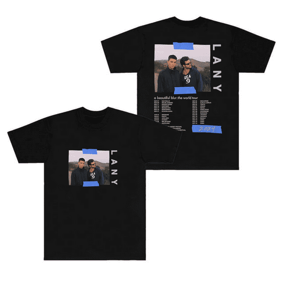 Lany Merch T-Shirt A Beautiful Blur World Tour T Shirts Women Men Short Sleeve Top Tees