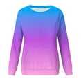 thumbnail image 6 of Xdegoge Womens Sweatshirts Long Sleeve Crew Neck Gradient Color Tunic Tops with Pocket Oversized Casual Streetwear Loose Sweatshirt 2025 Fall Winter Fashion Clothes, 6 of 6