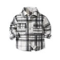 thumbnail image 3 of Elabch Toddler Kids Boys Girls Plaid Flannel Shirt Jacket Long Sleeve Lapel Button Down Pocketed Shirts Regular Fit Casual Fall Winter Coat, Sizes 2-8Y, 3 of 9