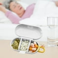 thumbnail image 1 of Portable Mini Organizer Box | Multifunctional Storage for Toothpicks, Floss, Earplugs, Snacks | Silica Gel | Removable Lattice | Travel Carry Case | 1 Pc | 4.06x1.81x1.06 in, 1 of 6