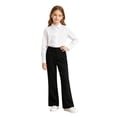 thumbnail image 7 of School Uniform Pants for Girls Elastic Waist Flare Leg Black Uniform Pants for Girls School Clothes Size 5-16 Years, 7 of 7