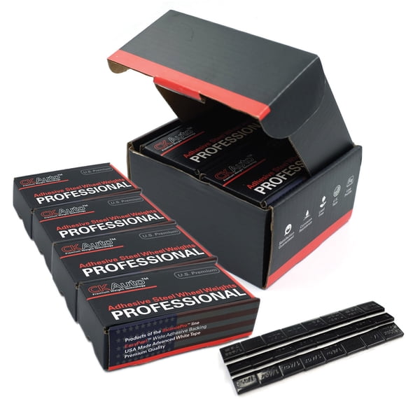 Pesas adhesivas para ruedas CKAuto, 960 piezas, negras, 240 oz