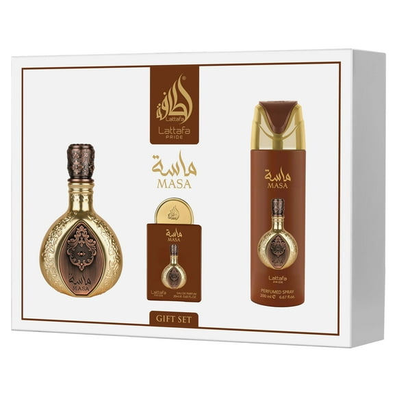 Set de perfume de regalo Lattafa Pride Masa, 3 unidades, 100 ml, Eau de Parfum