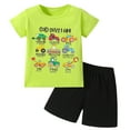 thumbnail image 4 of WOYY Toddler Boys Casual Outfits Short Sleeve Graphic T-Shirt Shorts Set, Sizes 3-4T, 4 of 4