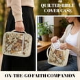 thumbnail image 2 of FOR U DESIGNS Lion Lily Daisy Cross Print Bible Cover Bible Holder Case Handbag with Handle, Large Capacity Bible Carrier Tote Bag Study Bible Carrying Cases Christian Gifts, 2 of 7