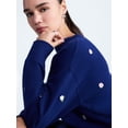 thumbnail image 4 of Free Assembly Women's and Women's Plus Embroidered Sweatshirt, Sizes XS-4X, 4 of 5