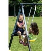 XDP Recreation Rising Sun Metal Swing Set with See Saw, Glider, Stand N Surf, Swing, Deluxe Trapeze, Fun Glider and Wave Slide