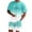 Mint Green, variant on Men's Shorts Set, Graphic Print T-Shirt & Shorts Two-Piece, Summer Jogging Sportswear, Lightweight Training Outfit, Matching Lounge Set for Men, Casual Comfort Wear for Home