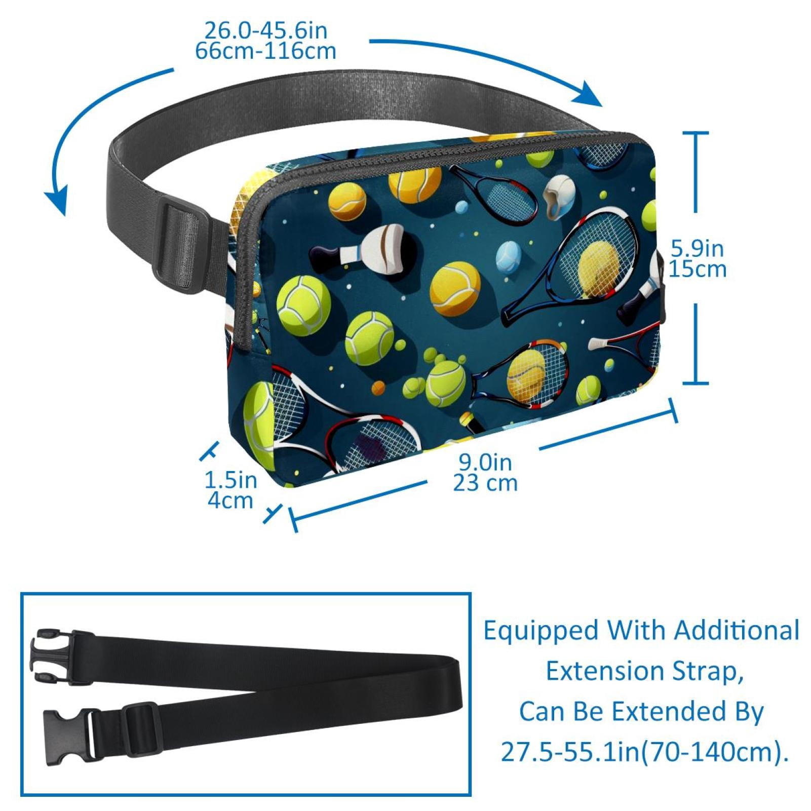 Tennis Running Belt Waist Packs Fanny Bag: Lightweight, Adjustable, with Extension Strap, Unisex