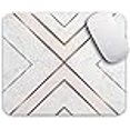 thumbnail image 3 of Oriday Gaming Mouse Pad Custom, Modern Gold Cross Line Design for Women Non-Slip Rubber Thick Mouse Pad for Computers Laptop (Chic White), 3 of 4