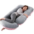 thumbnail image 1 of Almohada de Embarazo Almohada J para Embarazadas de 60 Pulgadas con Funda Extraíble Almohada de Cuerpo Completo para Espalda Caderas Piernas Vientre Regalo Ideal Día de la Madre y Mujer, 1 of 8