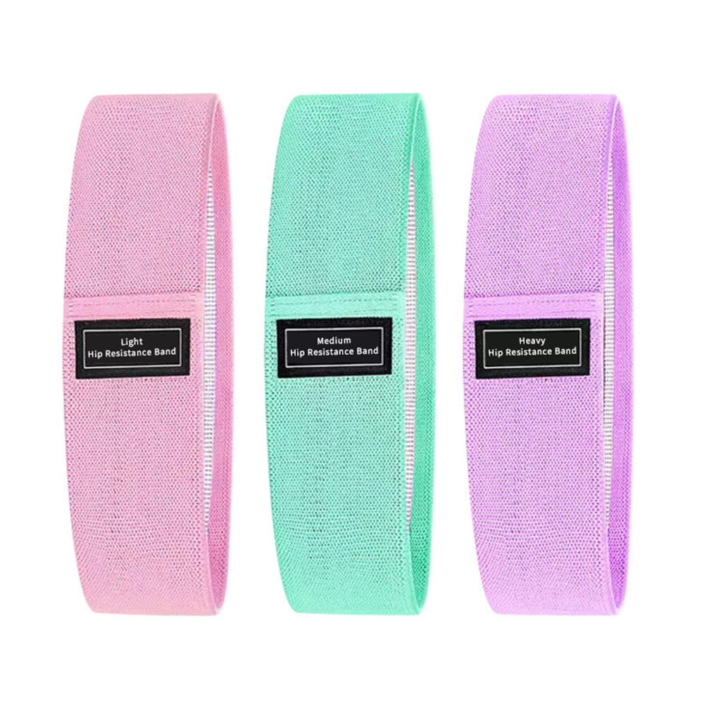 Set of 3 Resistance Exercise Loop Bands Fitness Home Gym Yoga Glutes Trainer