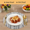 thumbnail image 4 of Birch Trees Round 13 Inch Placemats Set of 4, Forest Vintage Abstract Wooden Gray HeatResistant Non Slip Place Mats for Dining Table, Wipeable Braided Kitchen Table Mats for Housewarming, 4 of 9