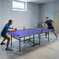 thumbnail image 2 of Soozier Table de Ping-Pong Pleine Grandeur, Ensemble de Table Pliante et de Tennis, Bleu, 2 of 10