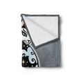 thumbnail image 2 of Japanese Soft Flannel Fleece Throw Blanket, Cat Hand Drawn with Alchemic Sky Stars Clouds Traditional, Cozy Plush for Indoor and Outdoor Use, 70" x 90", Charcoal Grey and Multicolor, by Ambesonne, 2 of 5