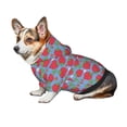 thumbnail image 7 of Fotbe Hand Drawn Strawberry Print Small Dog Sweater Hoodies Pet Grey Hooded Soft Fleece Sweatshirts with Pocket Fall Winter Puppy Cat Sweaters Warm Clothes-X-Small, 7 of 7