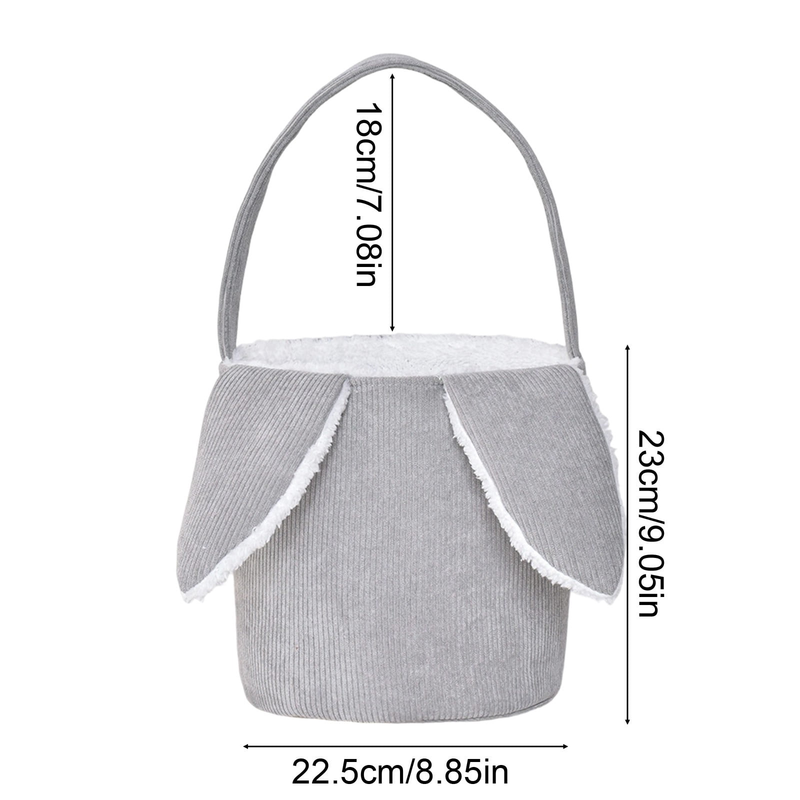 Lunxisen 3 Pcs Corduroy Fleece Easter Basket Stuffers Holiday Gift Bag Candy Pouch Kids Party Favor