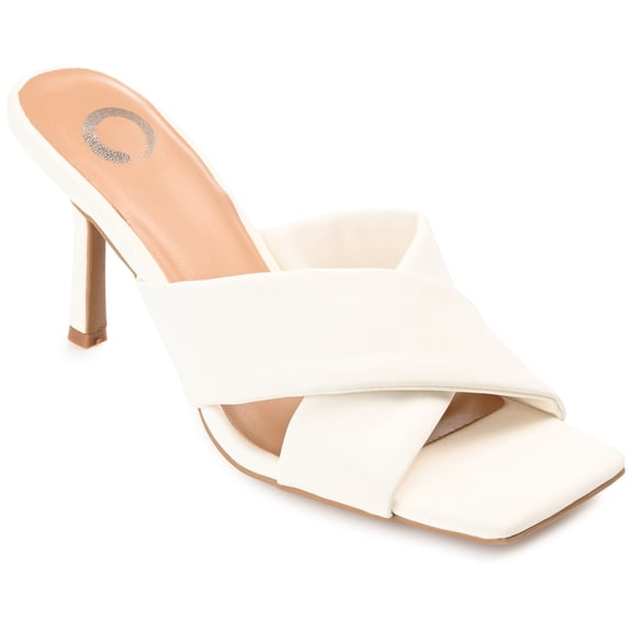 Journee Womens Oppal Open Toe Mid Stiletto Sandals