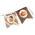 thumbnail image 3 of EeaseCA Festive Party Hanging Banner Thanksgive Paper Festoon Thanksgiving Decor with Black Silk Ribbon, 3 of 4
