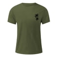 thumbnail image 4 of Krdevn Men's Summer Short Sleeve Round Neck T Shirt Coconut Tree Print Trend Down Shirt Top,L, 4 of 4